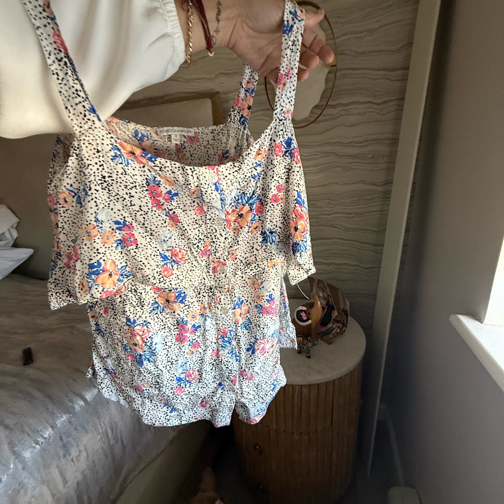 Rebecca Minkoff Floral Print Top With Spaghetti Straps